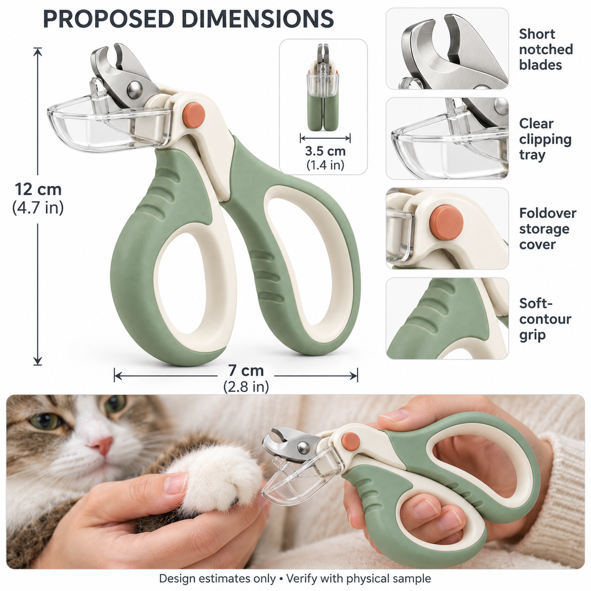 Catch-Tray Nail Scissors