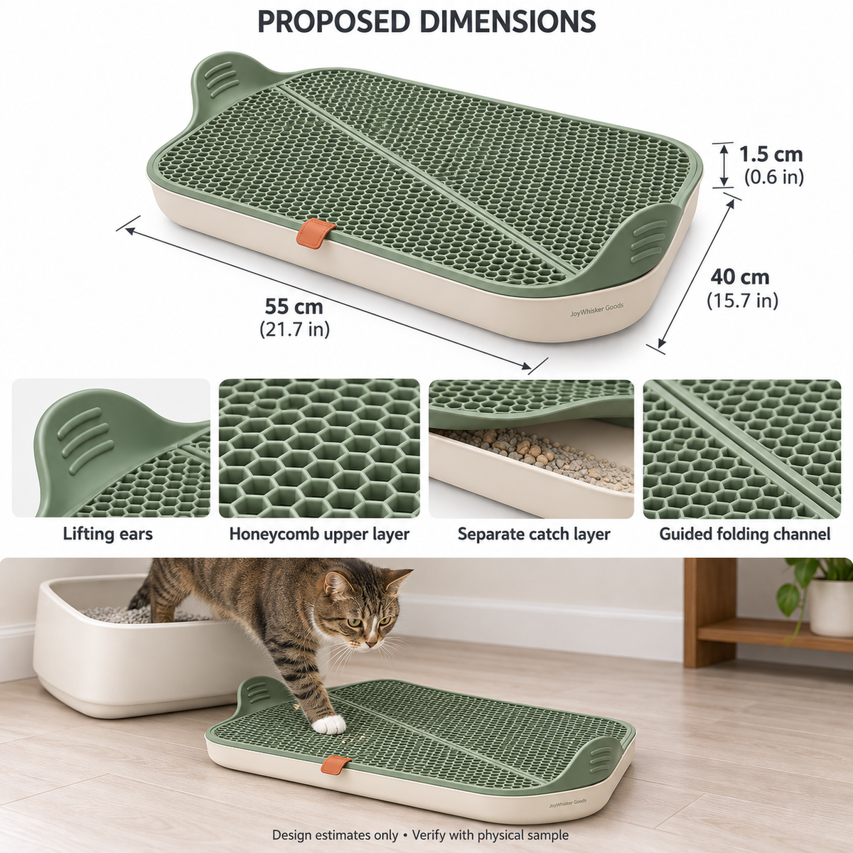 Pour-Fold Litter Mat