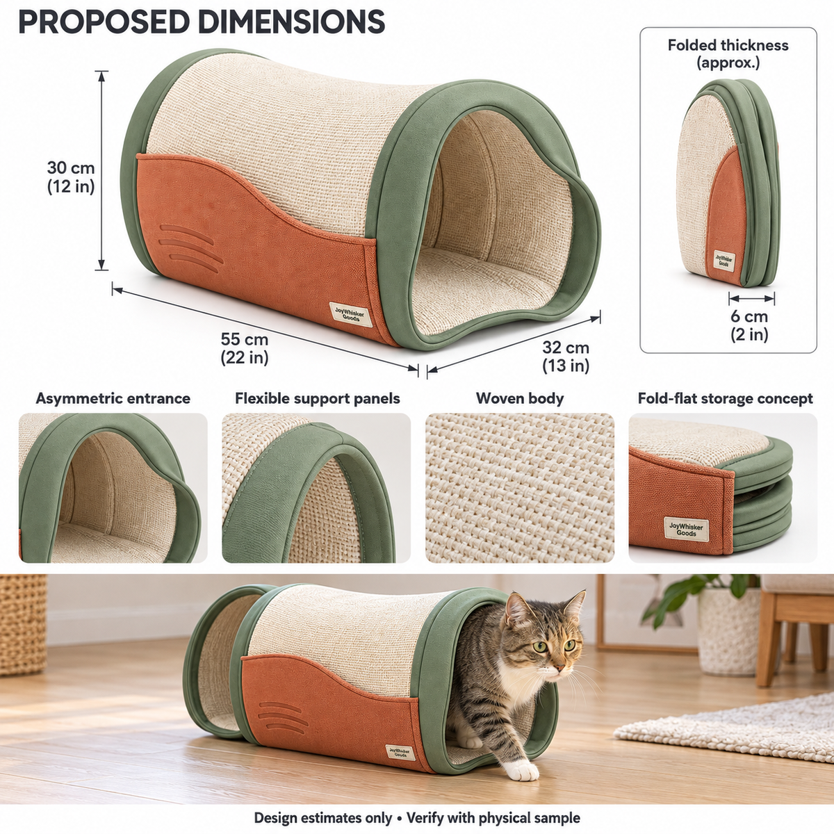 Shape-Entry Cat Tunnel
