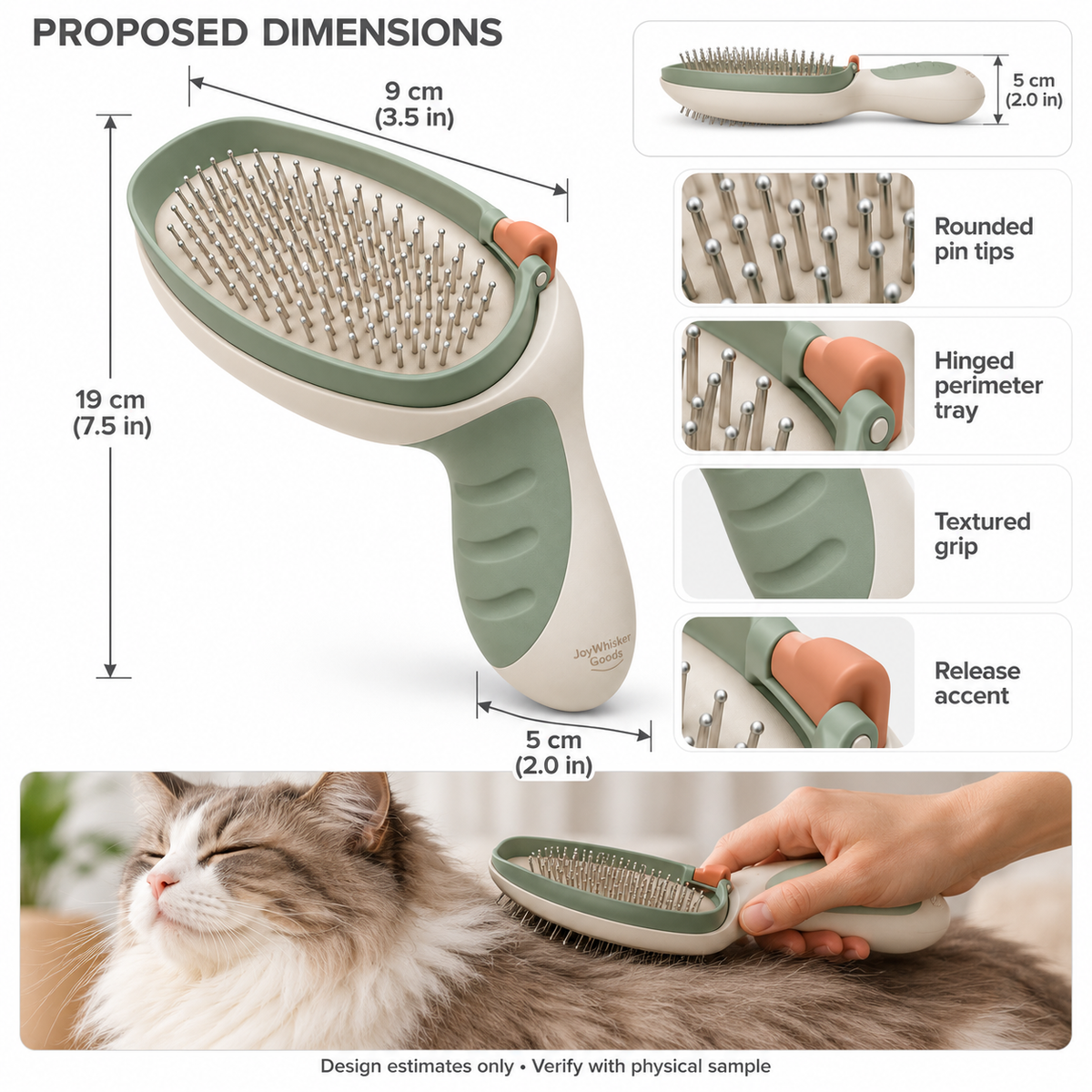 Catch-Petal Grooming Brush