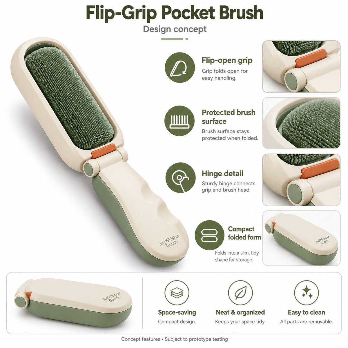 Flip-Grip Pocket Brush