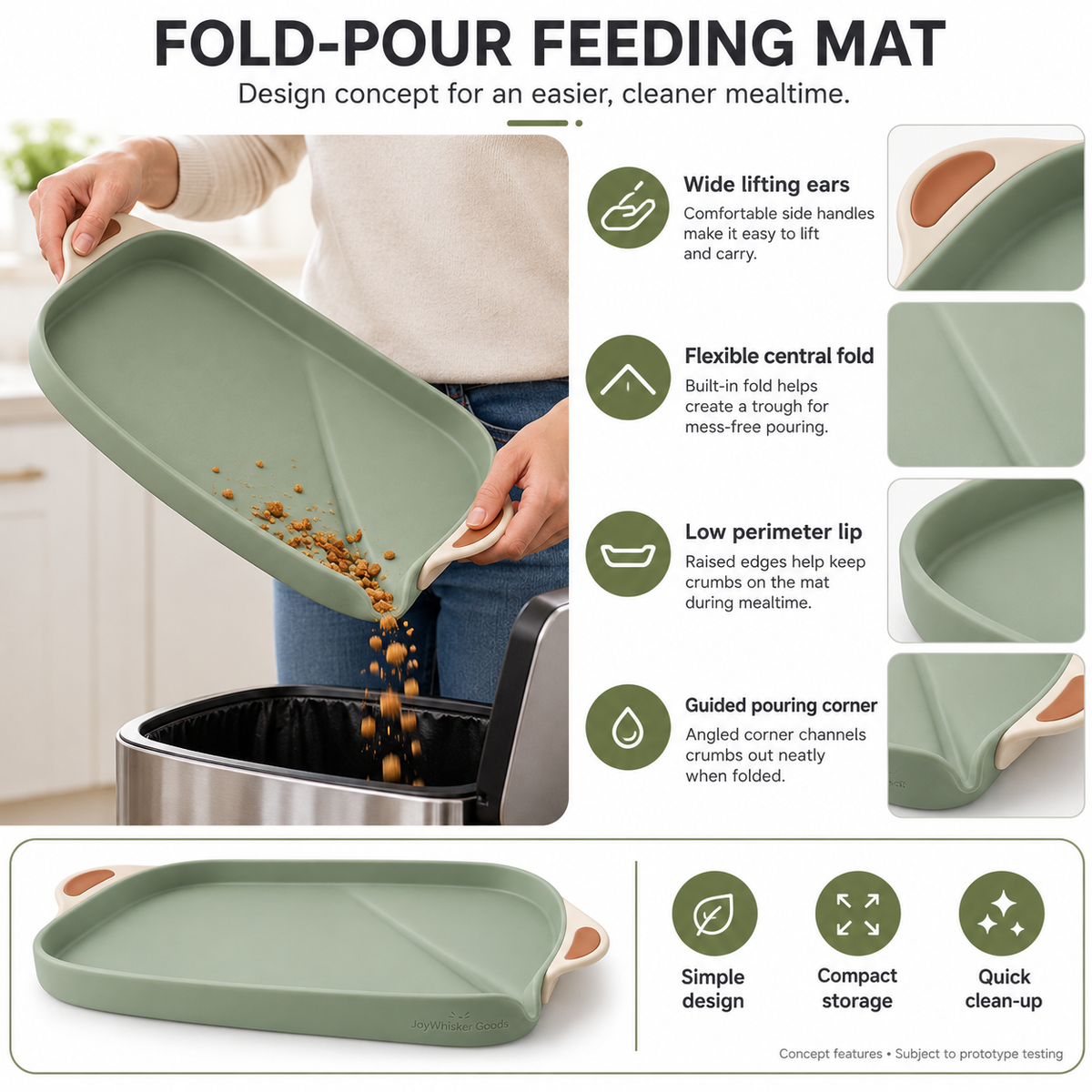 Fold-Pour Feeding Mat
