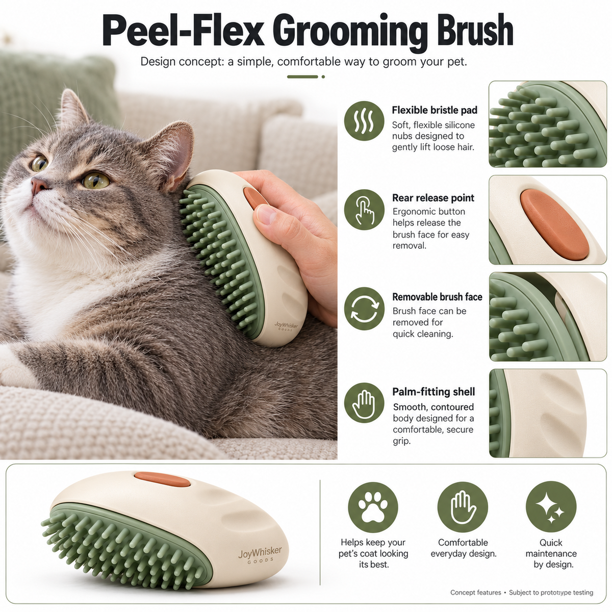 Peel-Flex Grooming Brush