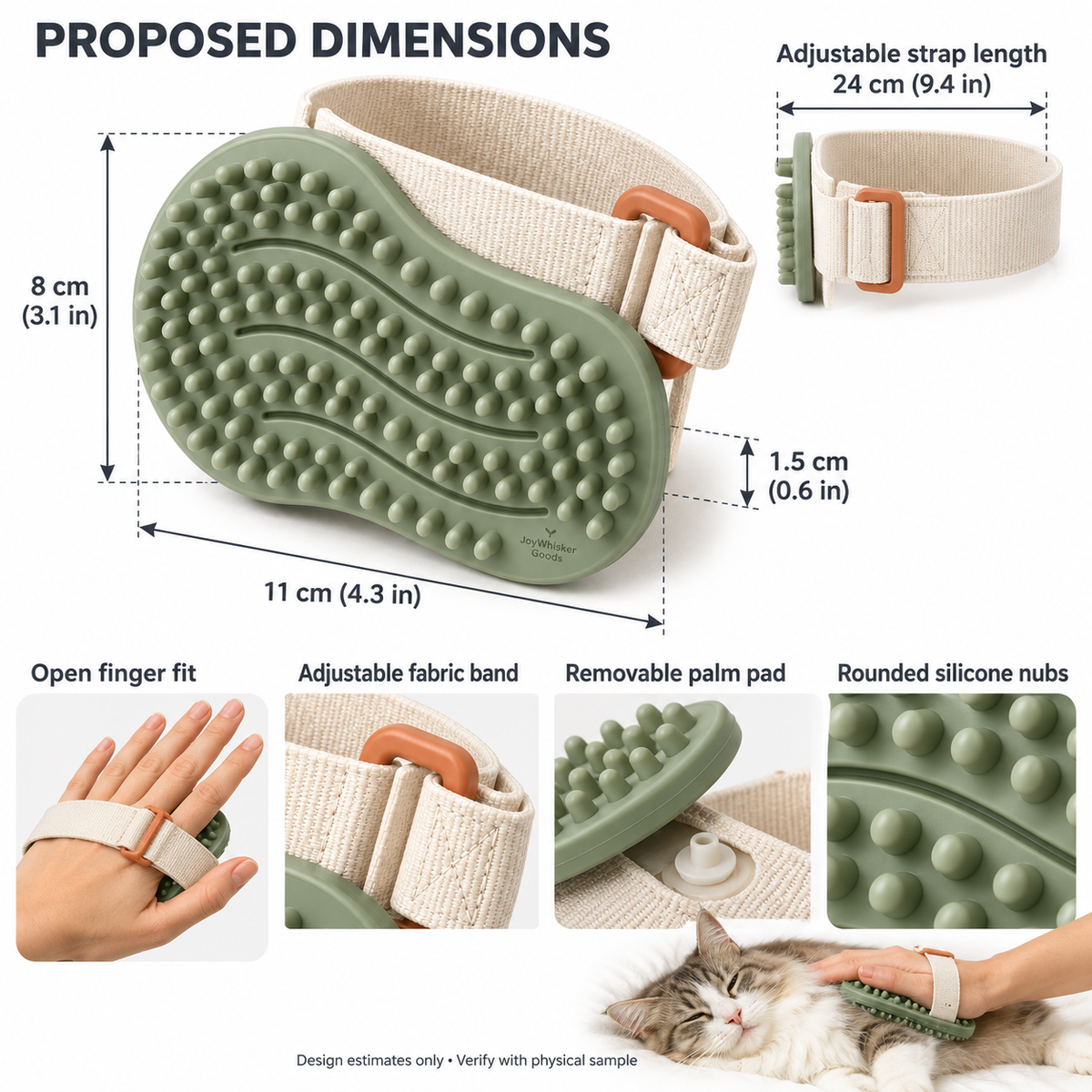 Open-Back Grooming Palm Band