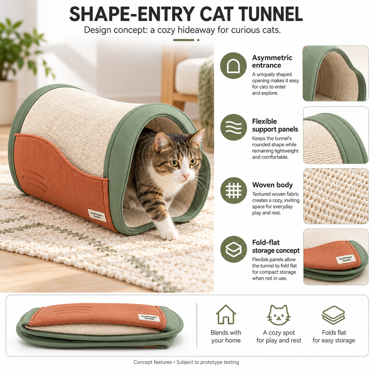 Shape-Entry Cat Tunnel