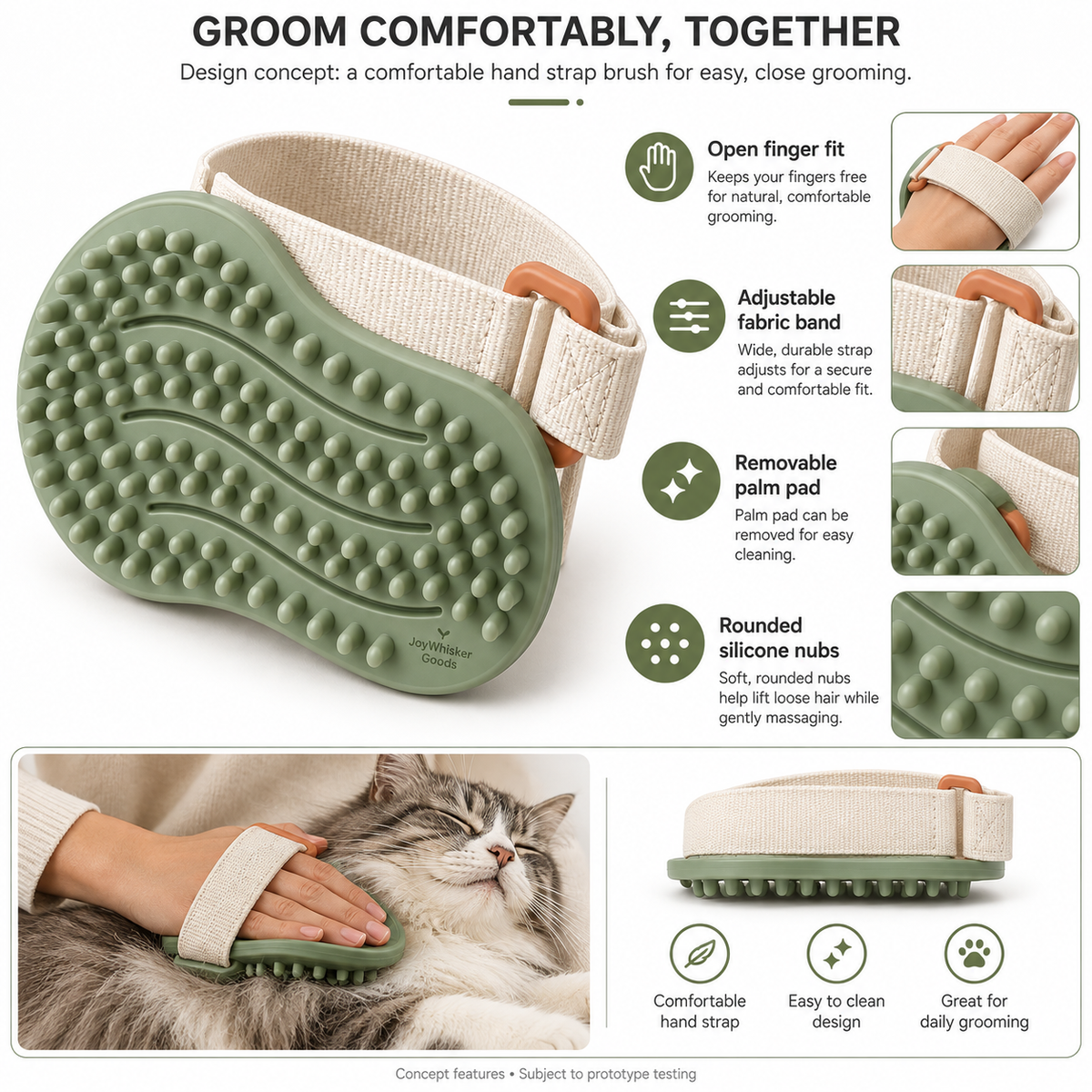 Open-Back Grooming Palm Band